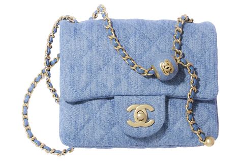 chanel mini flap bag denim blue